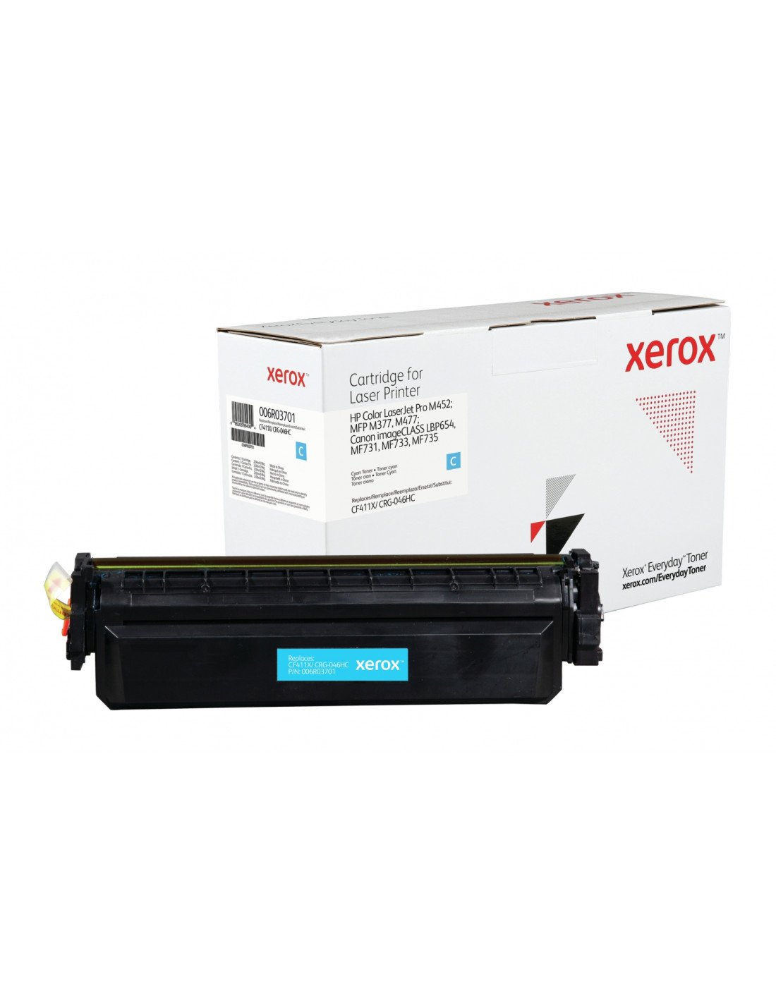 Toner xerox cian everyday compatible hp CF411X CRG-046HC 5000 paginas 006R03701