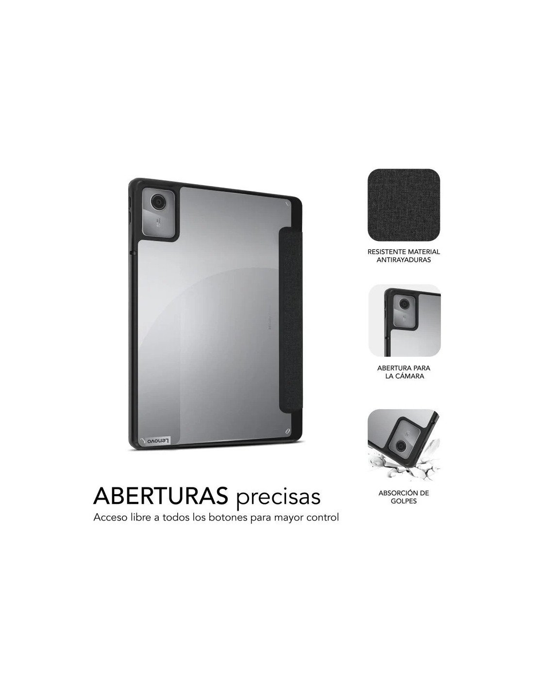 FUNDA SUBBLIM PARA TABLET LENOVO TAB M11 BLACK