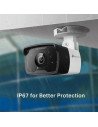 CAMARA IP TP-LINK VIGI BULLET EXTERIOR 2MP 4MM IR 30M IP67 POE