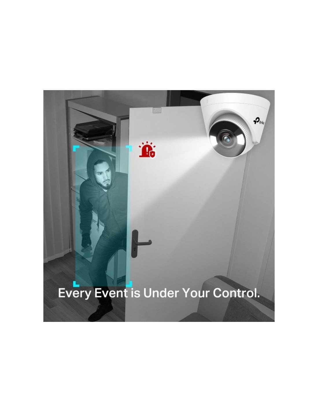 CAMARA IP TP-LINK VIGI TURRET INTERIOR MICROSD 4MP 2.8MM IR IP67 POE