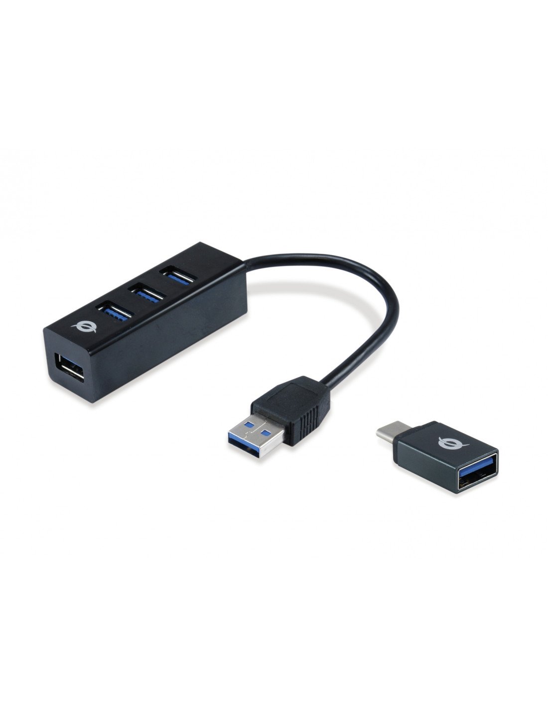 Conceptronic HUBBIES04B Hub usb 3.2 Gen 1 (3.1 Gen 1) tipo-A 4puertos 5000 Mbit/s negro