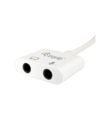 Equip Adaptador de USB-C a audio, color blanco