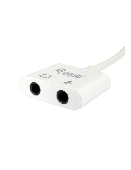 Equip Adaptador de USB-C a audio, color blanco