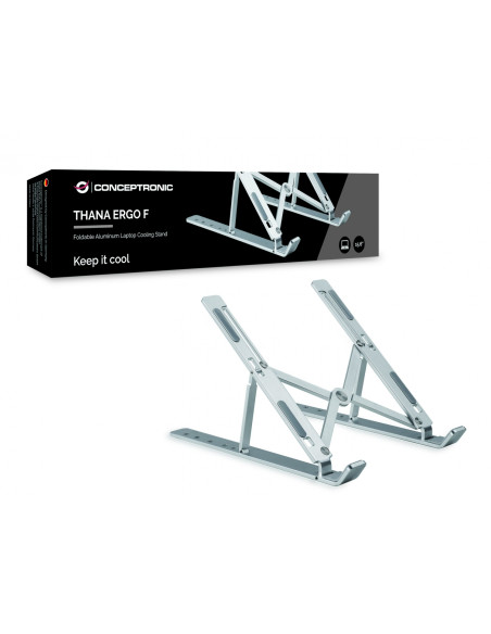 Conceptronic ERGO Foldable Aluminum Laptop Soporte para ordenador