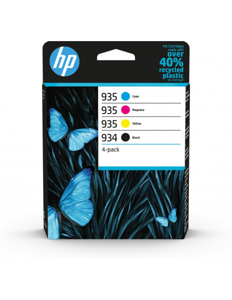 HP Paquete de 4 cartuchos de Tinta Original 934 negra/935
