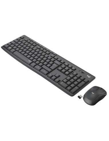 Logitech MK295 Silent Wireless Combo teclado RF inalámbrico QWERTY Internacional de EE.UU. Negro