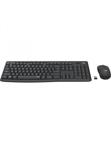 Logitech MK295 Silent Wireless Combo teclado RF inalámbrico QWERTY Internacional de EE.UU. Negro