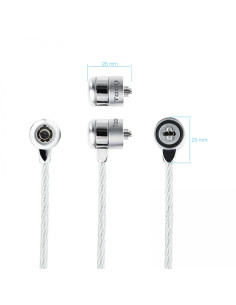 TooQ TQCLKC0025 cable antirrobo Plata 1,5 m 2