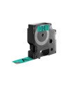Dymo D1 Etiquetas estandar negro sobre verde 19mm x 7m poliester
