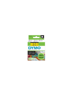 Dymo D1 Etiquetas estandar negro sobre amarillo 6mm x 7m poliester 2