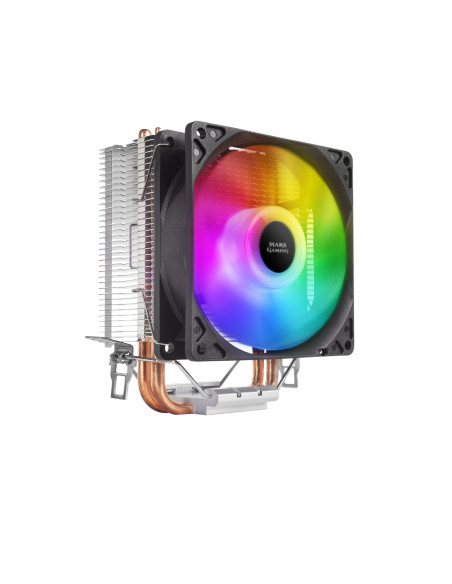 Mars Gaming MCPUARGB, Disipador CPU RGB, 2 Heatpipes HCT, TDP 130W,