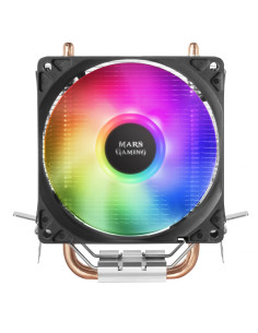 Mars Gaming MCPUARGB, Disipador CPU RGB, 2 Heatpipes HCT, TDP 130W, 2