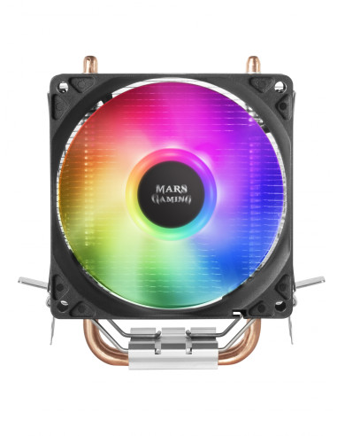 Mars Gaming MCPUARGB, Disipador CPU RGB, 2 Heatpipes HCT, TDP 130W,