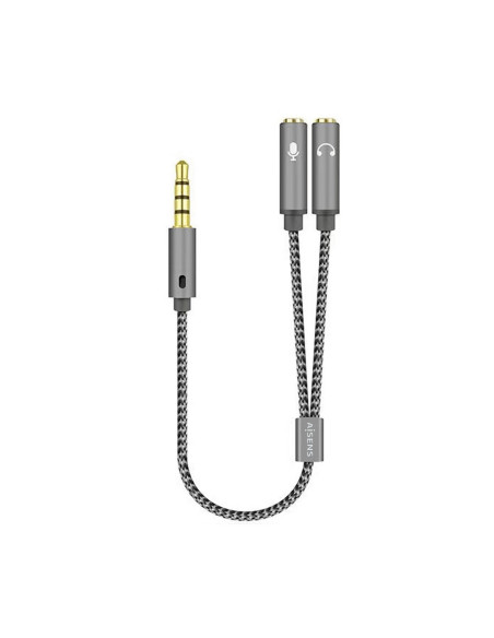 AISENS Cable Adaptador Audio Jack 3.5 4pines/M-2xjack 3.5 3pines/H,