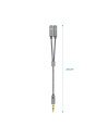 Aisens Adaptador audio Jack 3.5 4pines Macho a 2xjack 3.5 3pines Hembra 0.25m gris