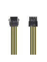 Aisens A131-0419 Cable Alimentación 8pin hembra a 4+4pin macho 0.3m negro amarillo