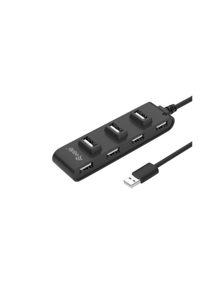Equip 128957 hub de interfaz USB 2.0 480 Mbit/s Negro