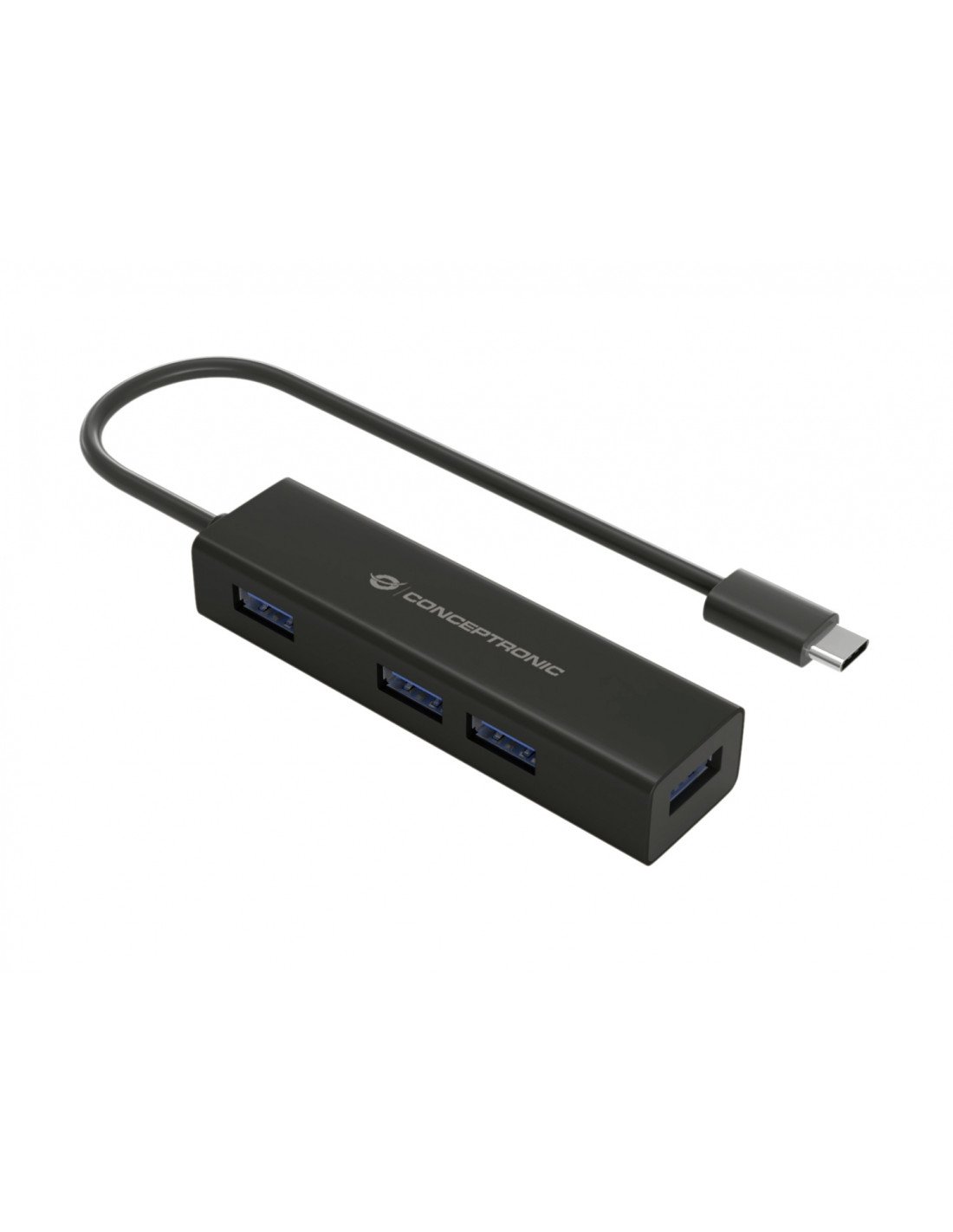 CONCEPTRONIC HUB de interfaz USB 3.2 Gen 1 (3.1 Gen 1) Type-C 5000 Mbit/s Negro