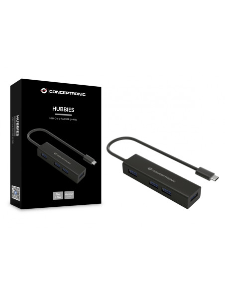 Conceptronic HUBBIES07B hub de interfaz USB 3.2 Gen 1 (3.1 Gen 1)