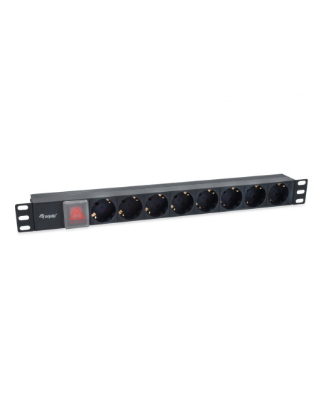 Equip unidad de distribución de energia PDU 8 salidas AC 1U negro