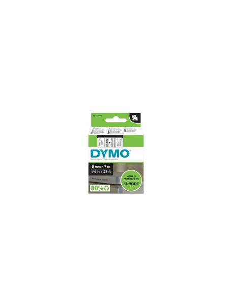 DYMO D1 - Etiquetas estándar - Negro en claro - 6mm x 7m