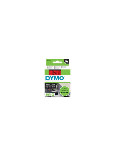 DYMO D1 etiquetas auténticas | impresión negra sobre fondo rojo | 9