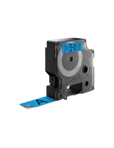 DYMO D1 - Etiquetas estándar - Negro sobre azul - 19mm x 7m