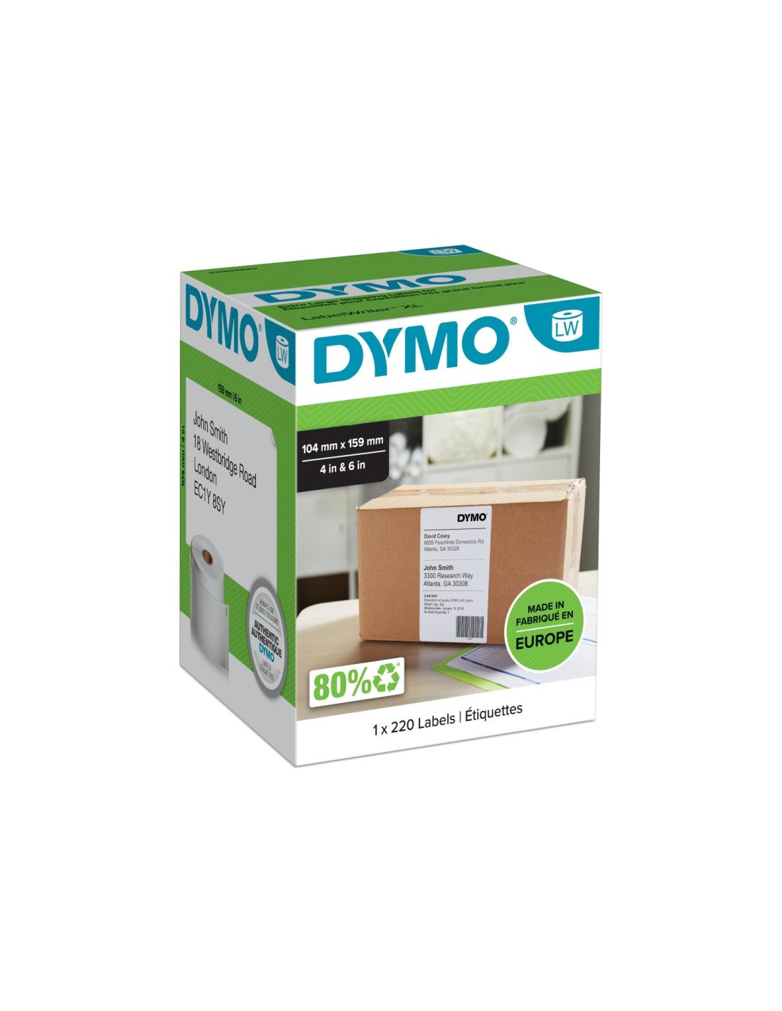Dymo S0904980 LW Etiquetas de envio extragrandes 10.4 x 15.9mm blanco