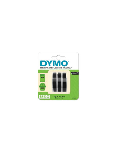 DYMO auténtica etiquetas de estampación 3D | 9 mm x 3 m | Negro |