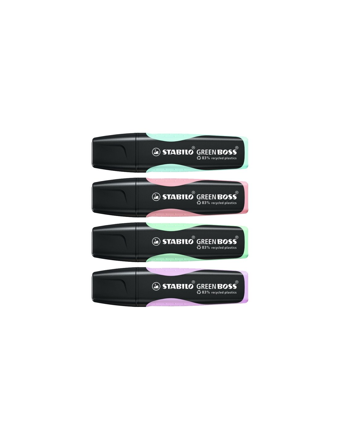 STABILO GREEN BOSS Pastel marcador 4 pieza(s) Punta de cincel Lila, Menta, Rosa, Turquesa