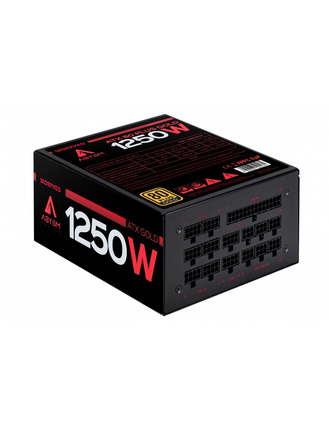 Abysm gaming morpheo Fuente de alimentacion atx 1250w full modular 80 plus gold negro