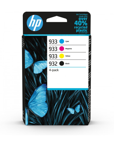 HP Paquete de 4 tintas Originales 932 negro y 933