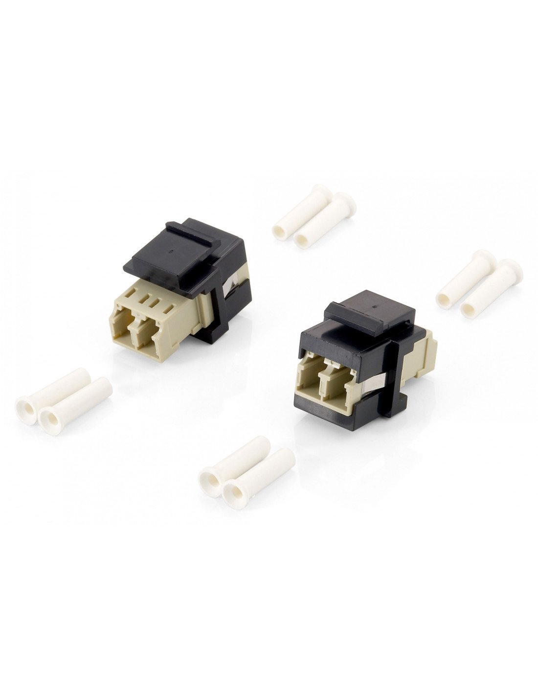 Equip 125570 adaptador de fibra óptica LC/LC 8 pieza(s) Beige, Negro