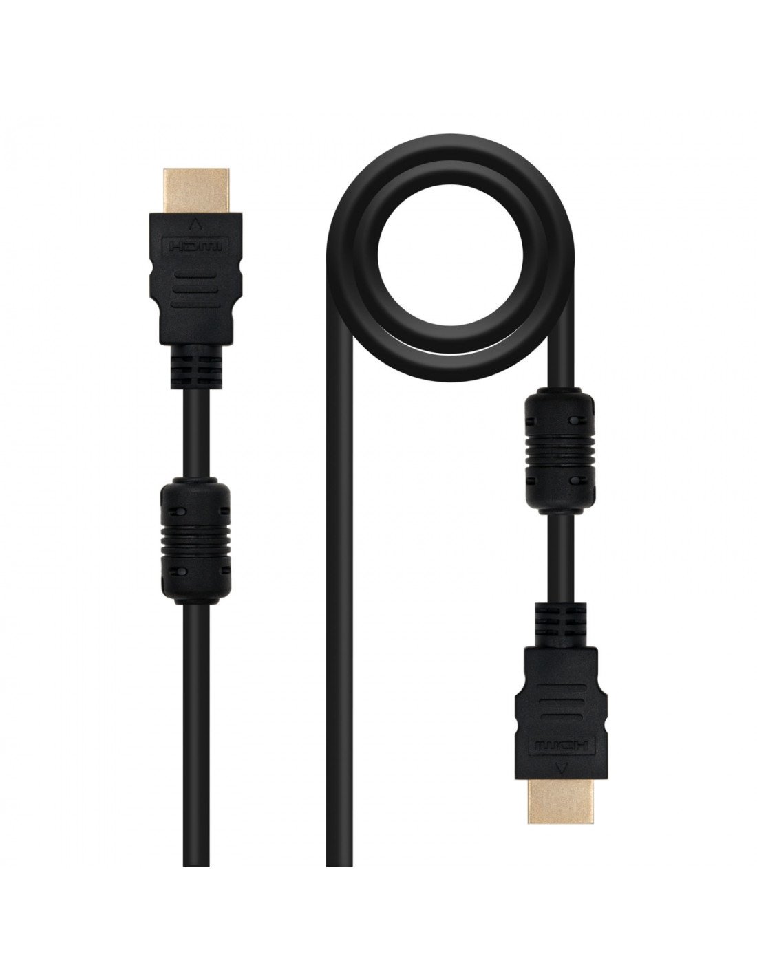 Nanocable Cable HDMI tipo A (Estándar)  V1.4 (ALTA VELOCIDAD / HEC) CON FERRITA 3 m Negro