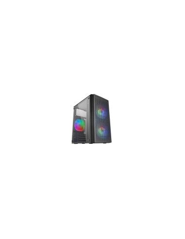 Mars Gaming MC300 Negro, Caja PC Micro ATX, Cristal Templado, Frontal