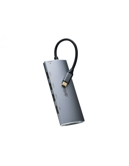 Equip Adaptador multifunción USB-C 7 en 1, HDMI, USB 3.0, TF/MICRO
