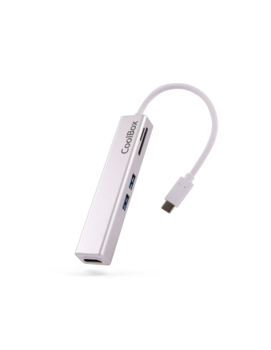 CoolBox MINIDOCK LITE USB-C ALUMINIO HDMI/3XUSB3.0/SD/MICROSD