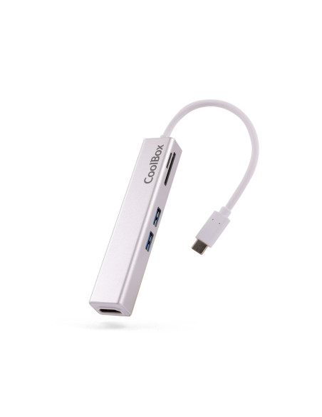 CoolBox MINIDOCK LITE USB-C ALUMINIO HDMI/3XUSB3.0/SD/MICROSD