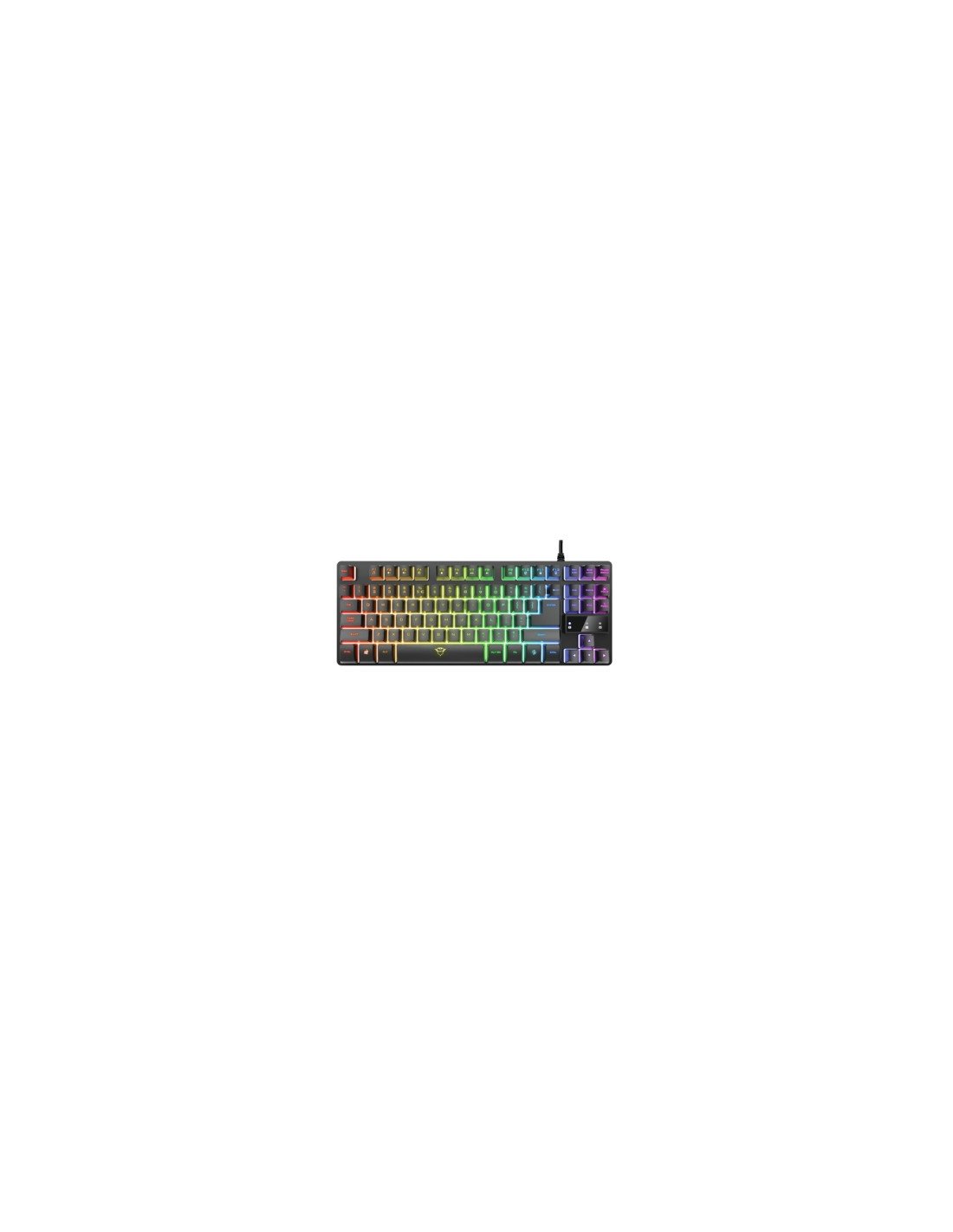 Teclado Trust GXT 833 Thado RGB USB Español Negro, Plata