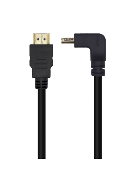 AISENS Cable HDMI V2.0 Acodado Premium Alta Velocidad / HEC 4K@60Hz