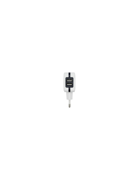 AISENS Cargador USB 17W 5V/3.4A, 2xUSB Con Control AI, Blanco