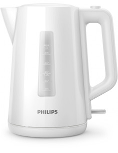 Philips 3000 series Hervidora de plástico 1,7 L con tapa abatible, indicador luminoso Blanco