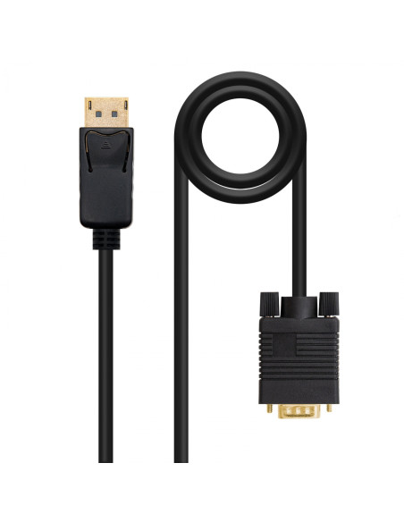 Nanocable Cable conversor DISPLAYPORT a VGA, DP/M - VGA/M, Negro, 5.0