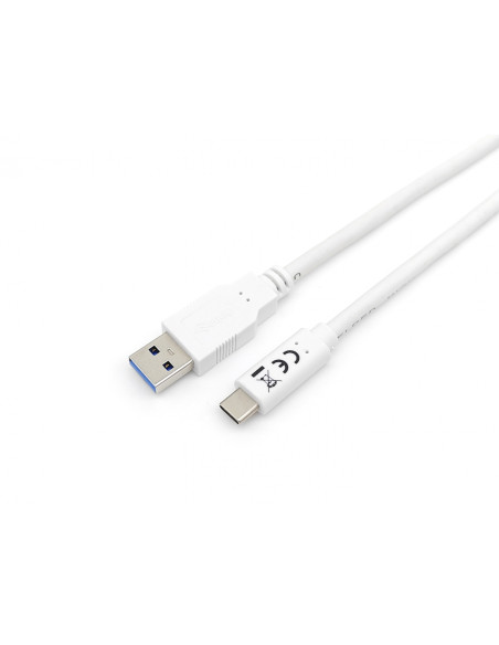 Equip 128364 Cable USB 3.2 Gen 1 C a A, M/M , 2,0m, 5Gbps, Blanco