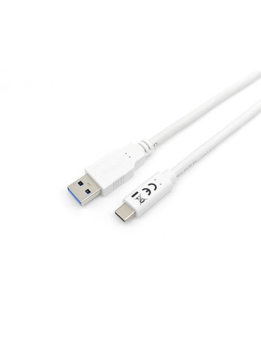 Equip 128363 Cable USB 3.2 Gen 1 C a A, M/M , 1,0m, 5Gbps, Blanco
