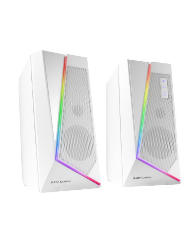 Mars Gaming ALTAVOCES 2.0 BLUETOOTH 5.0 MS7 WHITE 20W RMS ILUMINACION