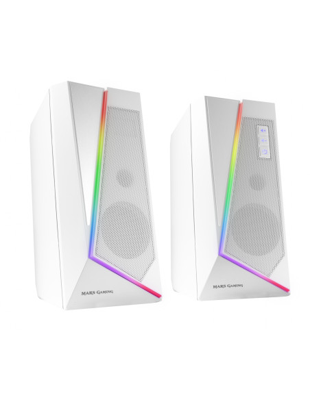 Mars Gaming ALTAVOCES 2.0 BLUETOOTH 5.0 MS7 WHITE 20W RMS ILUMINACION