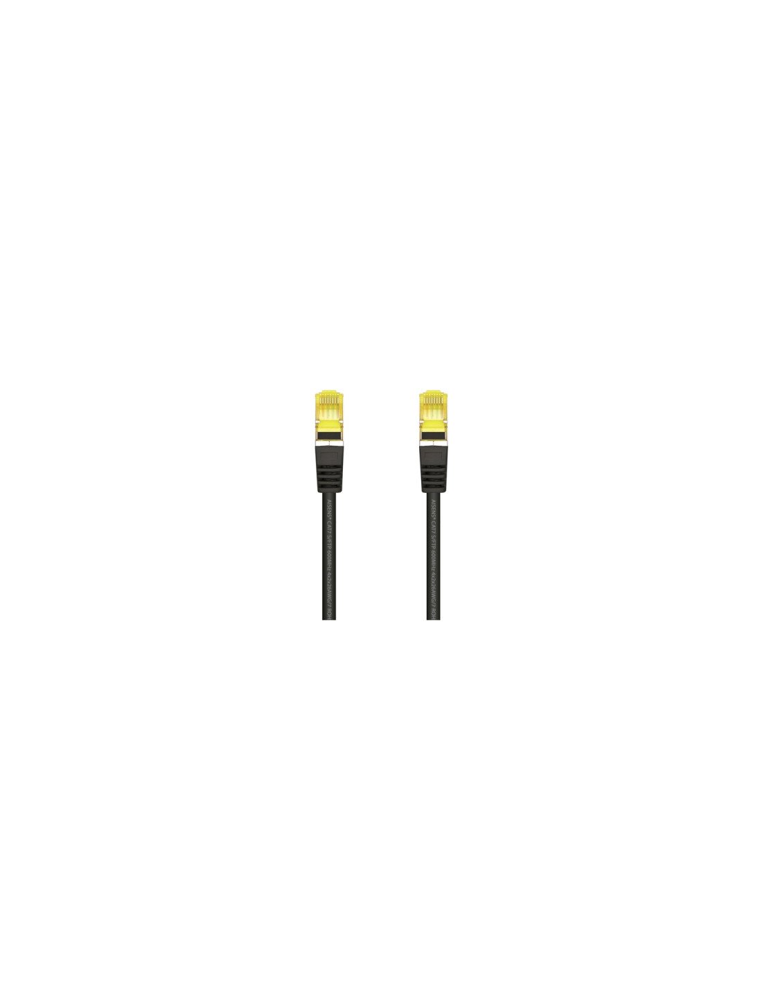 AISENS Cable De Red Latiguillo RJ45 LSZH Cat.7 600 MHz S/FTP PIMF AWG26, Negro, 2.0 m