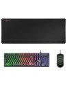 Mars Gaming MCPXBPT Combo Teclado gaming + raton optico + alfombrilla tela caucho negro