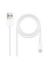 Nanocable Cable Lightning a USB-A, Lightning/M -USB A/M, Blanco, 50 cm